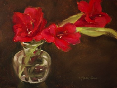 Gladiolus in Vase
oil on panel
6” x 8”